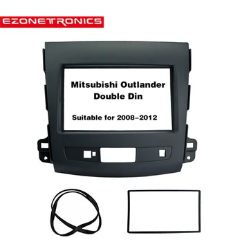 2 din fascijas par Mitsubishi Outlander 2008 Double Din Fascijas Audio Montāžas Adapters Panelis Automašīnas Stereo Radio Plāksnes Paneļu Karkasa Komplekts