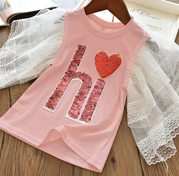 2022. gada Vasaras Zīdaiņu Meitenēm Pasaku Modes Top, Princese Bērni Cute T-krekls, 5 gab/daudz, Vairumtirdzniecība