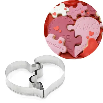 2gab Sirds Forma Cookie Veidnes Sirds tipiskiem Mīlestības Kāzu Mīklas Romantiska Sīkfailus, Pelējuma Cepumi Zīmogs Valentīna Diena