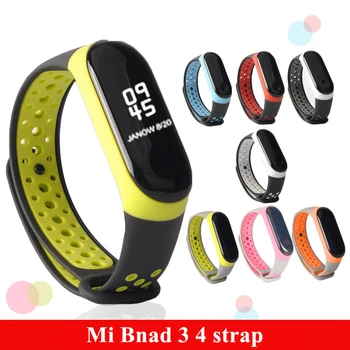 2gab watchband Par Xiaomi Mi Grupa 4 3 Smart Aproce Miband 4 Smartband Fitnesa Traker Sporta Ūdensizturīgs Smart joslā siksna