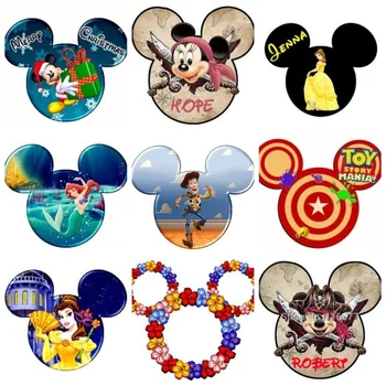 5D DIY Dimanta Krāsošana Disney Mickey Minnie Galvas Multfilmu Brīnums Pirāti Mozaīkas Uzstādīt Bērnu Mākslas Kārta Izšuvumi Mājas Dekoru, Dāvanu