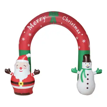 8ft Piepūšamās Ziemassvētku Arch Mirgo Gaismas Santa un Sniegavīrs Ūdensizturīgs Trieciens Iebūvēts LED Xmas Āra Zālienu, Pagalmā Izkārtojumu Aksesuāri