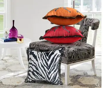 Amerikāņu luksusa zebra izšuvumi samta ķēriens spilvendrāna Dzīvojamās istabas dīvāna spilvena vāka Radošo sākuma Eiropas gaisa spilvena vāka