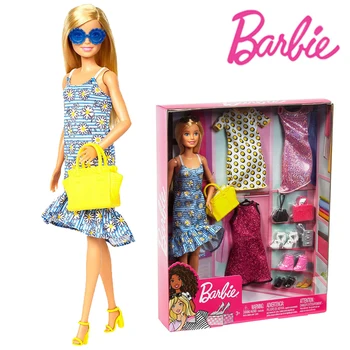 Barbie Lelles & Aksesuāri GDJ40 Pop & Puses Veidos nosaka Standarta Kleita Ar Augstu Āķi un Uzdevums Maināmām Lelle, Rotaļlietas
