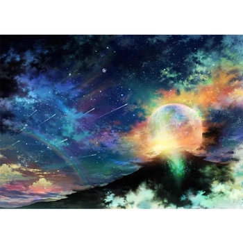 Beauiful Dekorācijas Pilnu Kvadrātveida/Apaļā Dimanta Krāsošana Krāsains Sky Moon&Šaušana Zvaigznes Cross Stitch Mozaīkas Izšuvumi Sienas Dekori