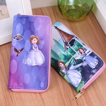 Disney jaunu korejiešu karikatūra princese saldēti Sofija gudrs monētas soma rāvējslēdzēja pu ādas dāmas un meitenes monēta maku
