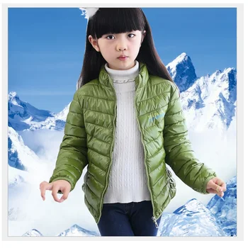 Hooyi Zaļā Meitenes Uz Leju Jakas Zēniem, Apģērbs, Segas Ziemas Jakas Cietā Meitene Jaka Bērniem Drēbes Augstākās Kvalitātes