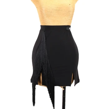 Latīņamerikas Deju Svārki Sievietēm Pieaugušo Praksi Apģērbu Ietīšana Hip Black Bārkstainiem Svārkiem Pušķis latīņamerikas Deju Valkāt Rumba, Samba Valkāt DNV16345