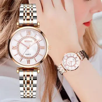 Luxus Kristall Frauen Armband Uhren Top Marke Režīmā Diamant Damen Quarz Uhr Stahl Weibliche Armbanduhr Montre Femme Relogio