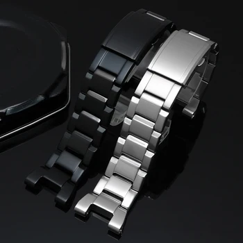Nerūsējošā Tērauda Watchband par Casio G-Shock GST-W300 GST-400G GST-B100 GST-210 S100D/S110D/W110 Metāla Skatīties Joslas Siksniņu Rokassprādze