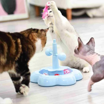 Pet Cat Stick Rotaļlietas Smieklīgi Tower Dziesmas Disku Kaķis Dziesmas, Rotaļlietas, Mācību Izlūkošanas Atrakciju Plāksni, Kat Bumbu Rotaļlietas, Lai Kaķiem Kaķēns*
