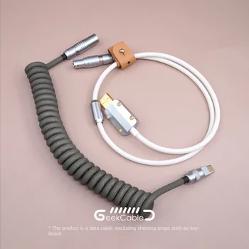 Pie plaukta GeekCable manuāla pielāgošana mehāniskās tastatūras kabelis datu kabeļu skrūvju pēc aeroplug mikro optiskā sistēma