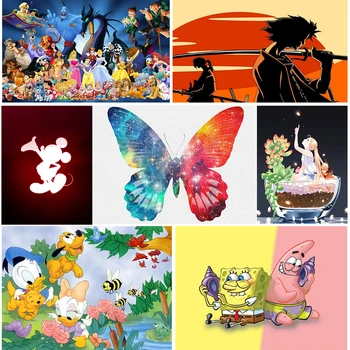 Pilna Dimanta Krāsošana 5d Diy Disney Karikatūra Raksturs, Ainava Cross Stitch Uzstādīt Rhinestone Izšuvumi Dekoratīvais krāsojums