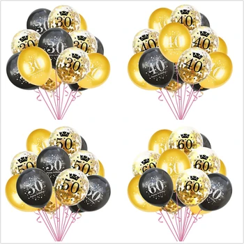 Qianxiaozhen Happy Birthday Balonu Konfeti Balonu Dzimšanas Dienas Svinības Rotājumi Pieaugušo Sweet 16 18 30 40 50 Dzimšanas Dienu 60 70 80 90