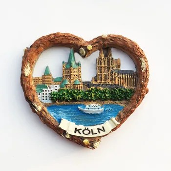 QIQIPP Vācija, ķelnes radošais tūrisms piemiņas dekoratīvie amatniecība river view roku apgleznoti sirds formas