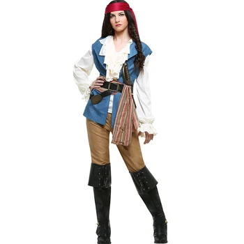 Sexy Sievietes Pirātu Kostīmu Plus Lieluma Sieviešu Halloween Anime Modes Puse Kleita Karnevāls Pieaugušo Pirātu Cosplay Kostīmi