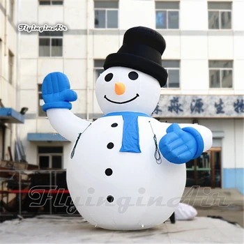 Āra Ziemas Dekoratīvs Balts Piepūšamās Sniegavīrs Modelis 6m Milzu Gaisa Pūsts Mākslīgais Sniegavīrs Balonu, Ziemassvētku Rotājumi